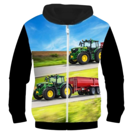 Vest met John deere trekker