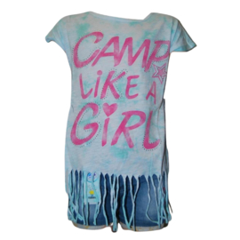 Meisjes t-shirt Camp blauw