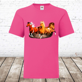 Paarden shirt roze