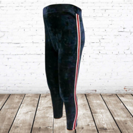 Velours legging blauw