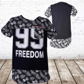 Longshirt Freedom 99 zwart