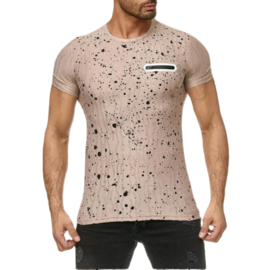 Heren shirt Spots creme