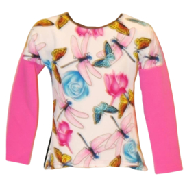 Shirt met vlinder roze