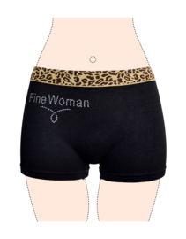 Fine Woman naadloze dames boxershort panterprint 7 stuks