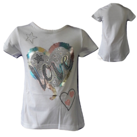 T-shirt meisjes Love wit