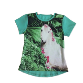 t-shirt met paard mint
