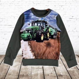 Groen tractor shirt met lange mouw John Deere