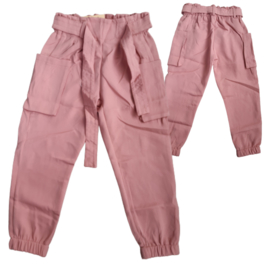 Zacht roze meisjes broek