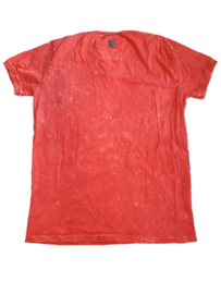 Heren shirt denim oranje