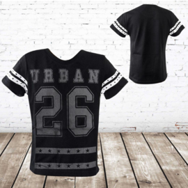 Stoere jongens t-shirts Urban zwart
