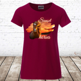 Meiden shirt met paardenprint