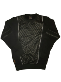 Stoere zwarte heren sweater