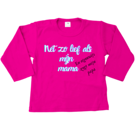 Baby shirt net zo lief als mama