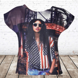 T-shirt vrouw america