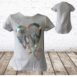 T-shirt meisjes Love wit