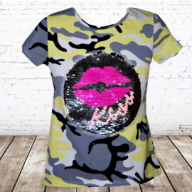 tshirt army geel kiss