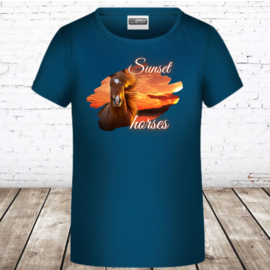 Meiden shirt met paardenprint