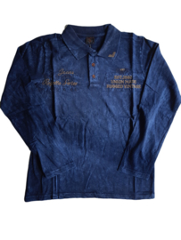 Heren Polo jeans donkerblauw