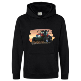 Zwarte hoodie met trekker