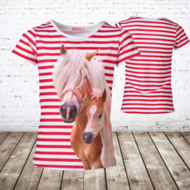 Paarden shirt streep rood