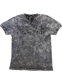 Heren t-shirt met v-hals  zwart