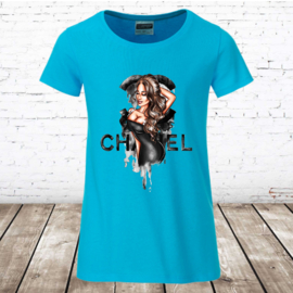 T-shirt Chan blauw