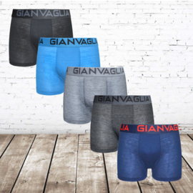Gianvaglia effen katoenen jongens boxers 5-pak