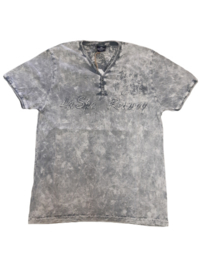 Heren t-shirt met v-hals grijs