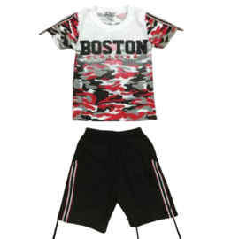 Shirt met short boston rood