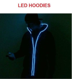 Hoodie met led grijs