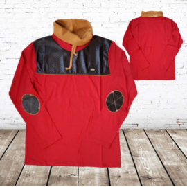 Longsleeve met col rood XL