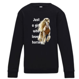 Sweater met paard just a girl