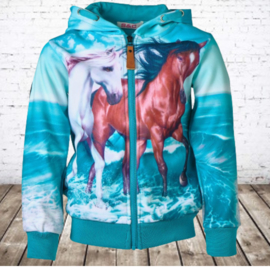 Vest met paarden in zee