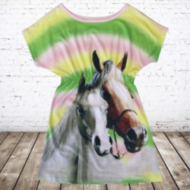 Paarden jurk streep mint