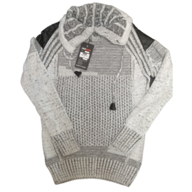 Stoere herentrui met  col creme S