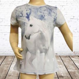 T-shirt paard wit