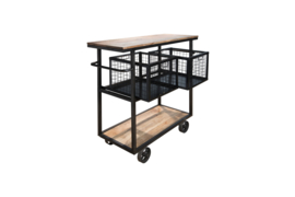 Trolley op wielen met manden