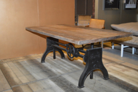 Eettafel Hupe met blad oud hout AANBIEDING