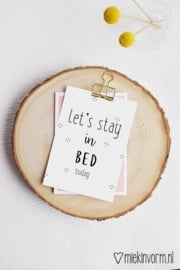 Let's stay in bed today | Ansichtkaart