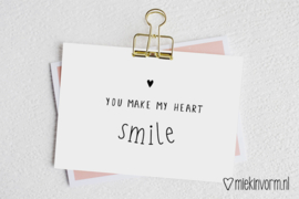 You make my heart smile | Ansichtkaart