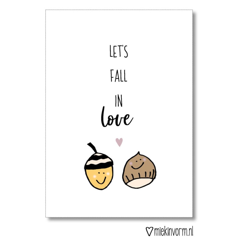 Let's fall in love | Ansichtkaart