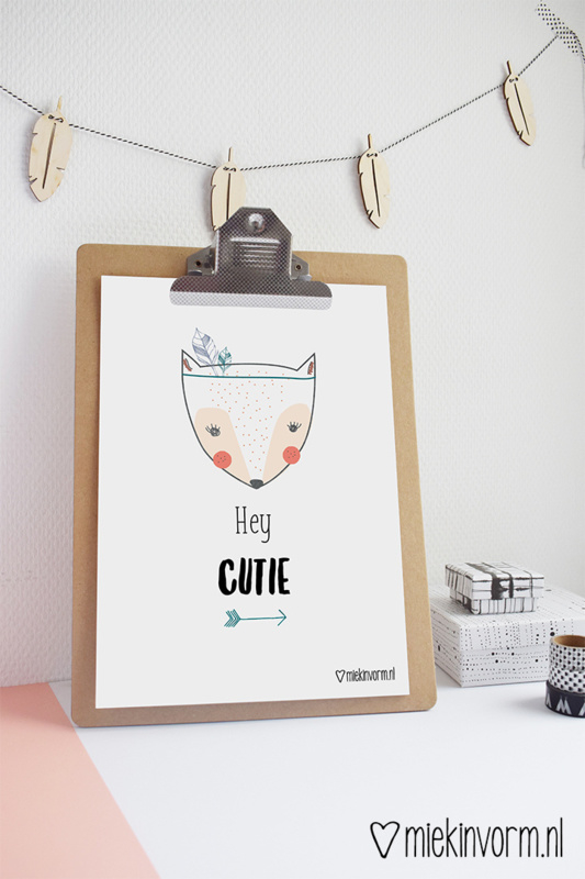 Hey cutie | A4-Poster