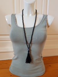 Labradorite & Onyx Mala Ketting