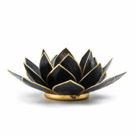 Lotus sfeerlicht zwart goudrand