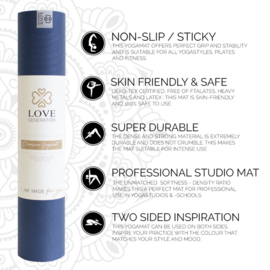 Premium Yoga Mat - Cosmic Blue - Blue - 6mm - Love Generation - Yogashop