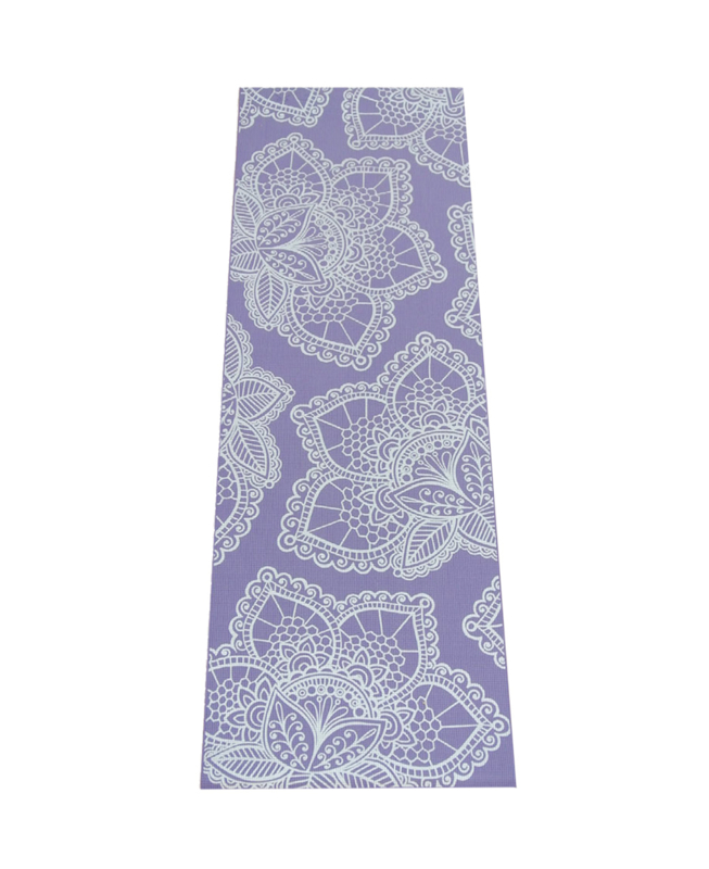 Abstractie Civic Viool Extra Dikke Yogamat | Lavendel met Lotus Print | Shop Yogamatten | Soul Yoga