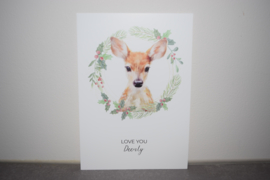Brievenbus cadeau 'Love you Deerly'