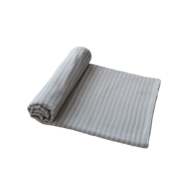 Hydrofiele Swaddle Blanket | 100% Organic Cotton (Blue Stripes)