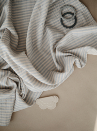 Hydrofiele Swaddle Blanket | 100% Organic Cotton (Blue Stripes)