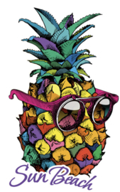 ANANAS SUN BEACH TRANSFER VINYL BÜGELBILD